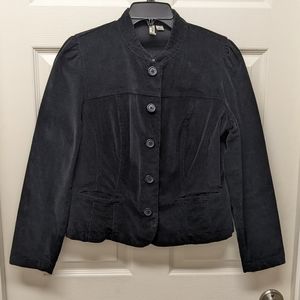 St. John's Bay stretch black corduroy jacket, size medium